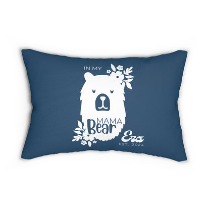 Personalized In My Mama Bear Era Lumbar Pillow Blue, Gift for Mom    - HolidayShoppingFinds