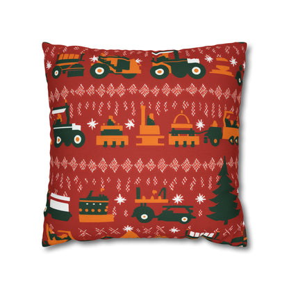 Construction Trucks Pillowcase, Kids Tractors Farm Pillow Red Pillow Cover    - HolidayShoppingFinds