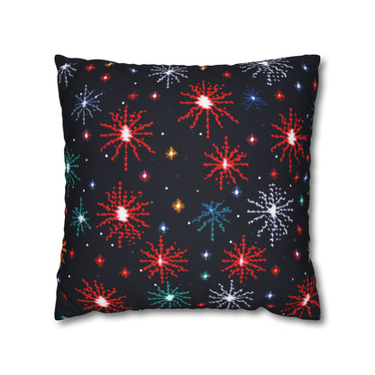 Fireworks Pillowcover, Festive Fireworks Decor Pillow, New Year Fourth of July Celebration Themed Pillow Cover    - HolidayShoppingFinds