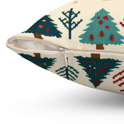 Christmas Trees Pillow, Winter Pines Holiday Accent Pillow, Holiday Gift (Insert Included)    - HolidayShoppingFinds