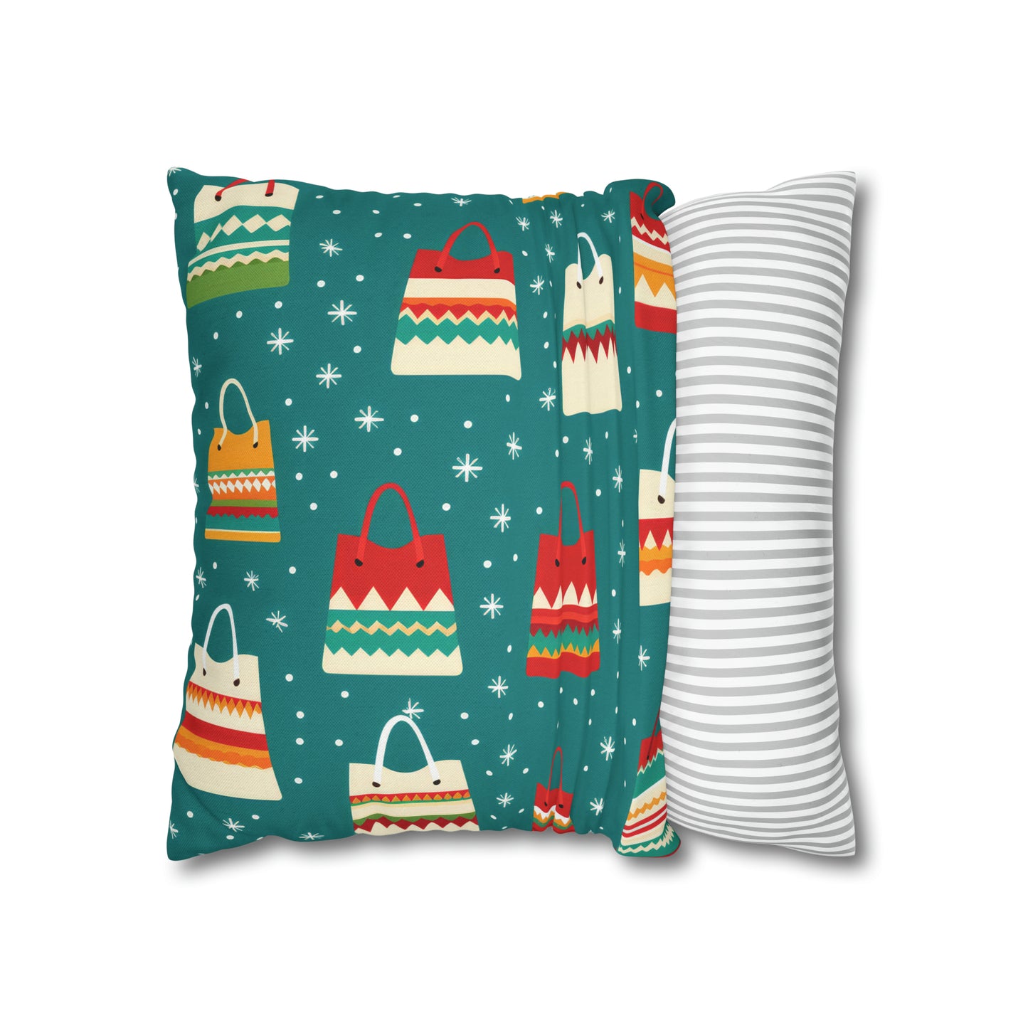 Holiday Shopaholic Gift Pillowcase, Add to Cart Pillow Case, Holiday Shopping Pillow Cover, Holiday Gift    - HolidayShoppingFinds