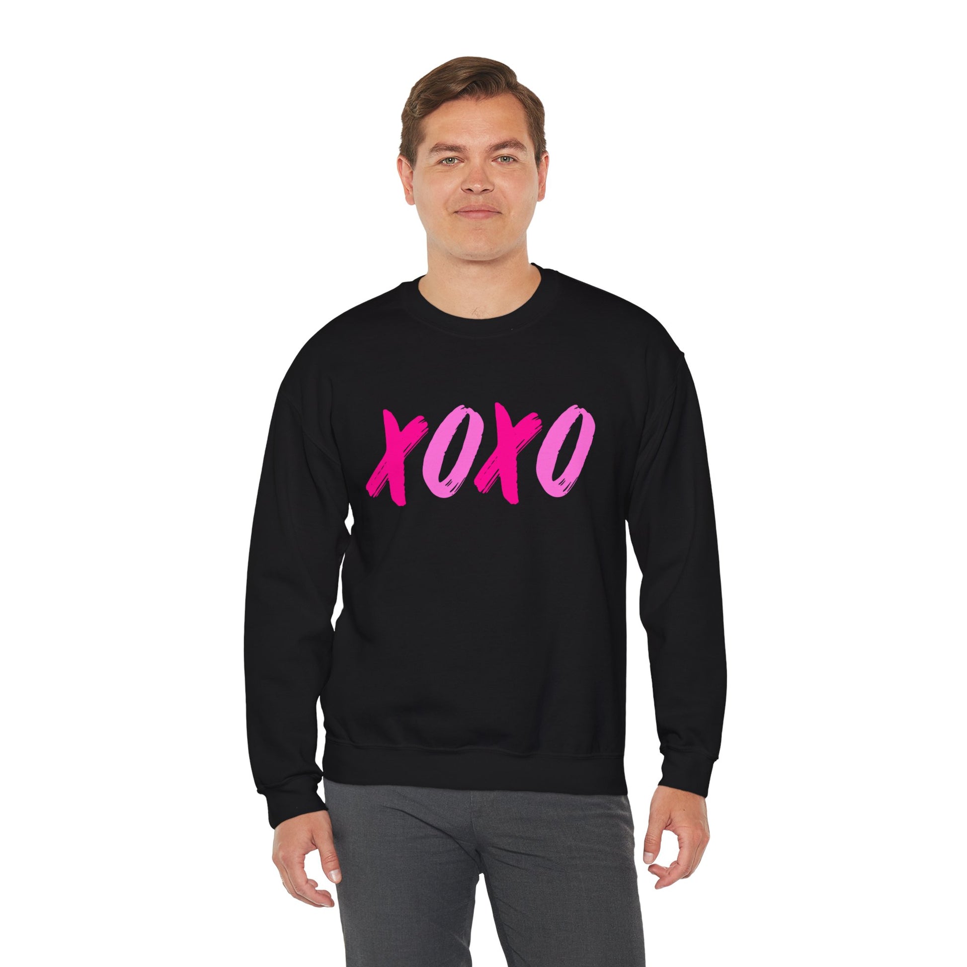 XOXO Valentine's Sweatshirt, Hug & Kisses Valentines Day Sweatershirt    - HolidayShoppingFinds