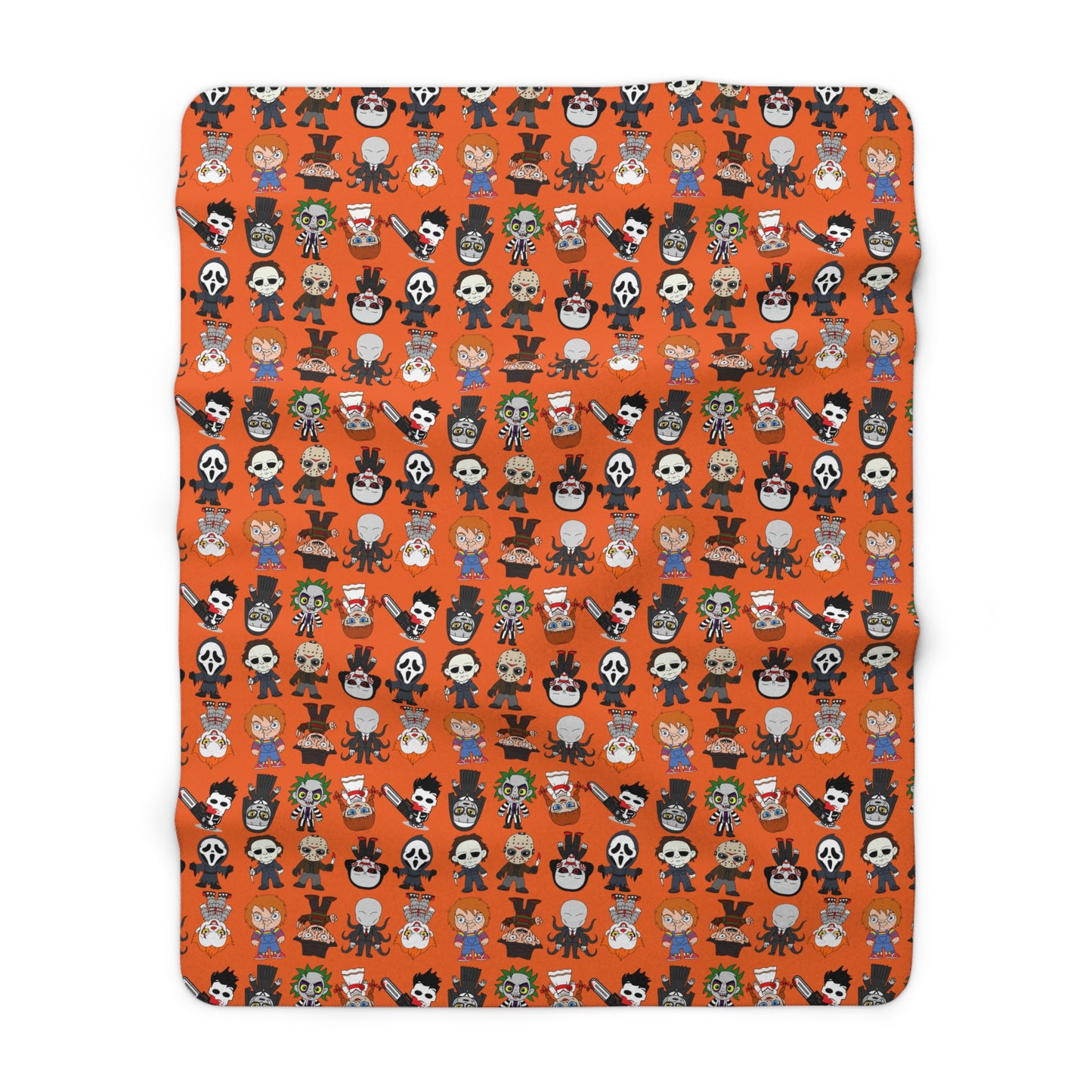 Halloween Killers Sherpa Fleece Blanket, Horror Movie Villains Blanket, Halloween Throw Blanket Orange    - HolidayShoppingFinds