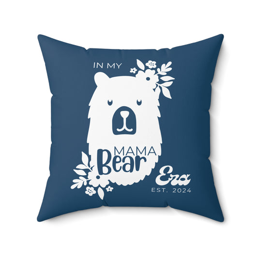 Personalized In My Mama Bear Era Pillow with Insert Blue, Gift For Mom 20" × 20"   - HolidayShoppingFinds