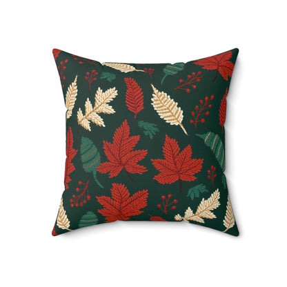 Fall Foliage Pillow, Autumn Accent Pillow Seasonal Pillow (Insert Incl.) 18" × 18"   - HolidayShoppingFinds