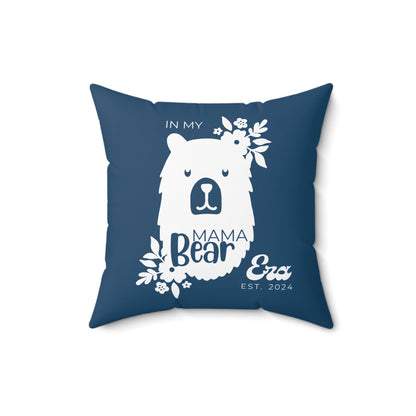 Personalized In My Mama Bear Era Pillow with Insert Blue, Gift For Mom    - HolidayShoppingFinds