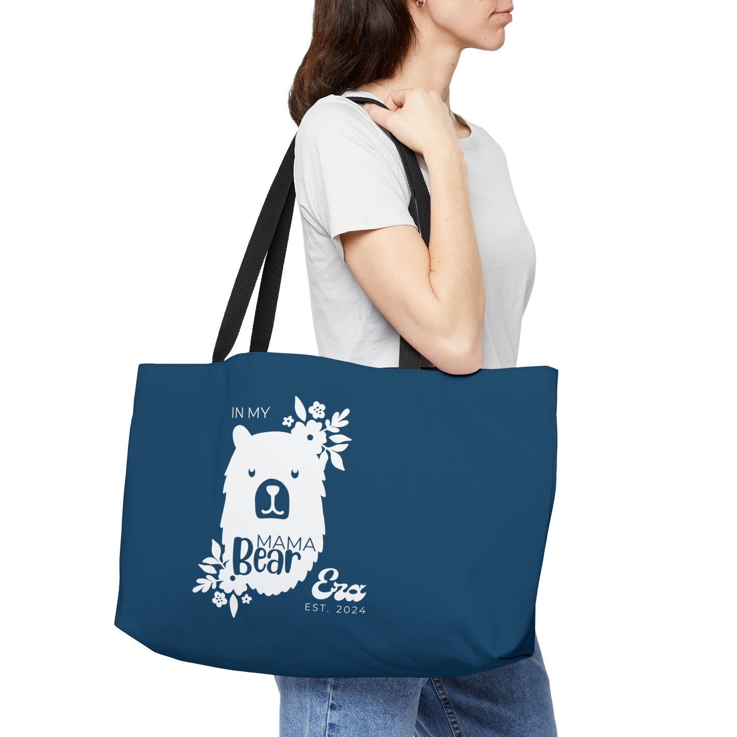 Personalized In My Mama Bear Era Weekender Tote Bag Blue, Gift for Mom    - HolidayShoppingFinds