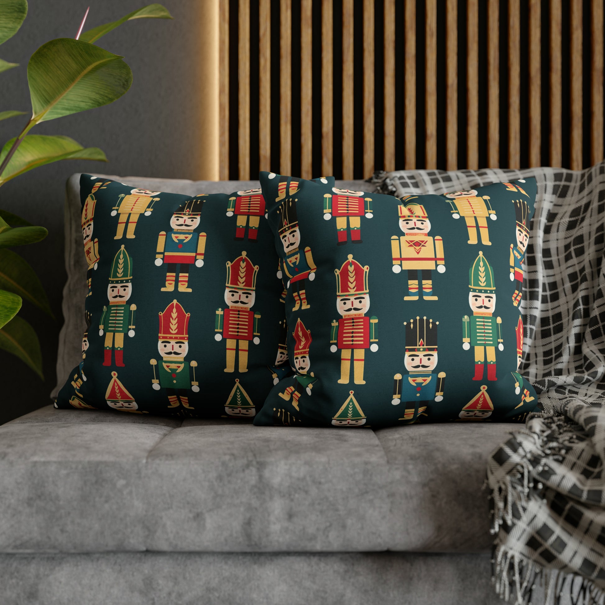 Christmas Nutcrackers Pillowcase, Holiday Accent Green Pillow Case, Nutcracker Pillow Cover, Holiday Gift    - HolidayShoppingFinds