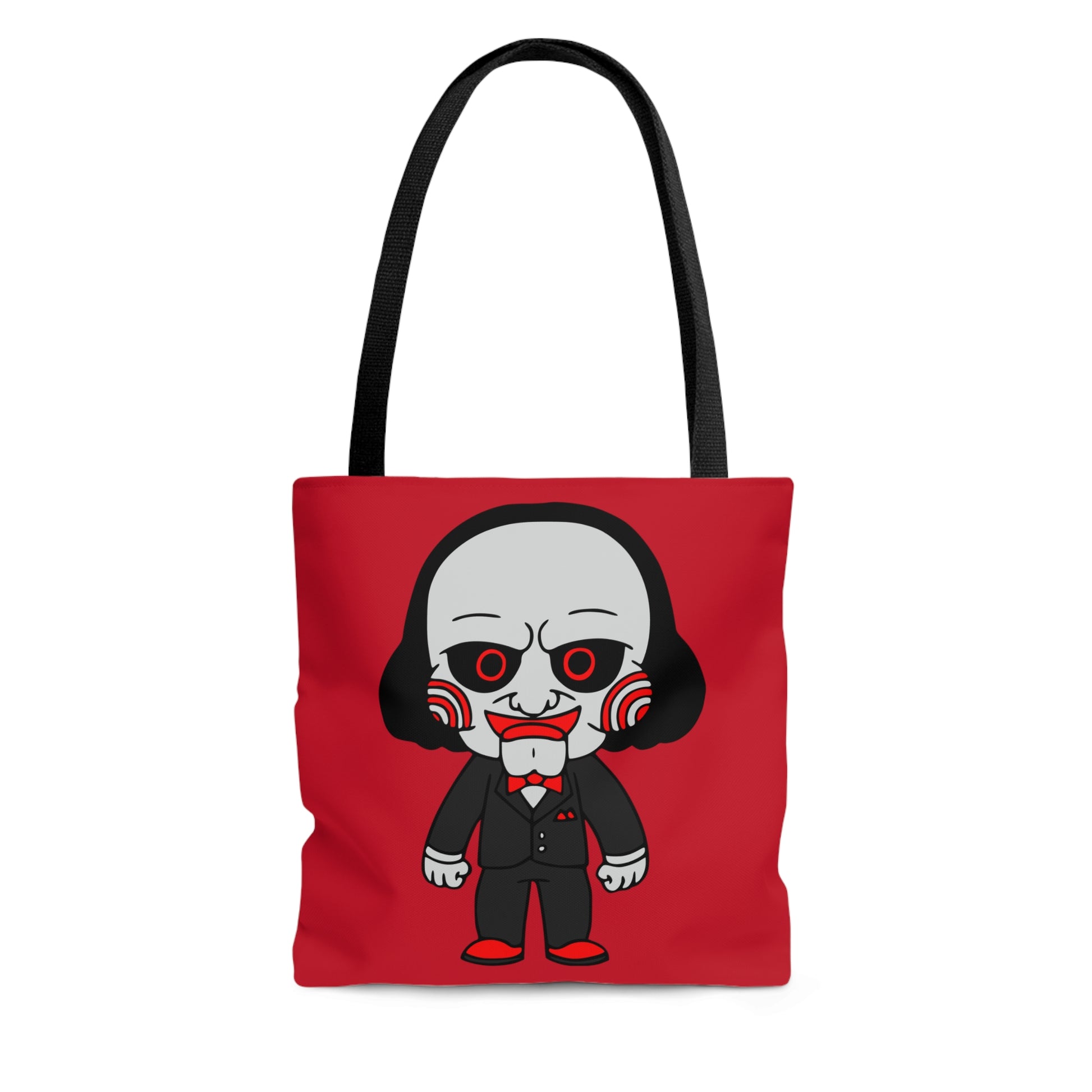 Saw Jigsaw Tote Bag, Halloween Horror Movie Fan Red Bag, Choose Wisely, Trick ot Treat Bag Small   - HolidayShoppingFinds