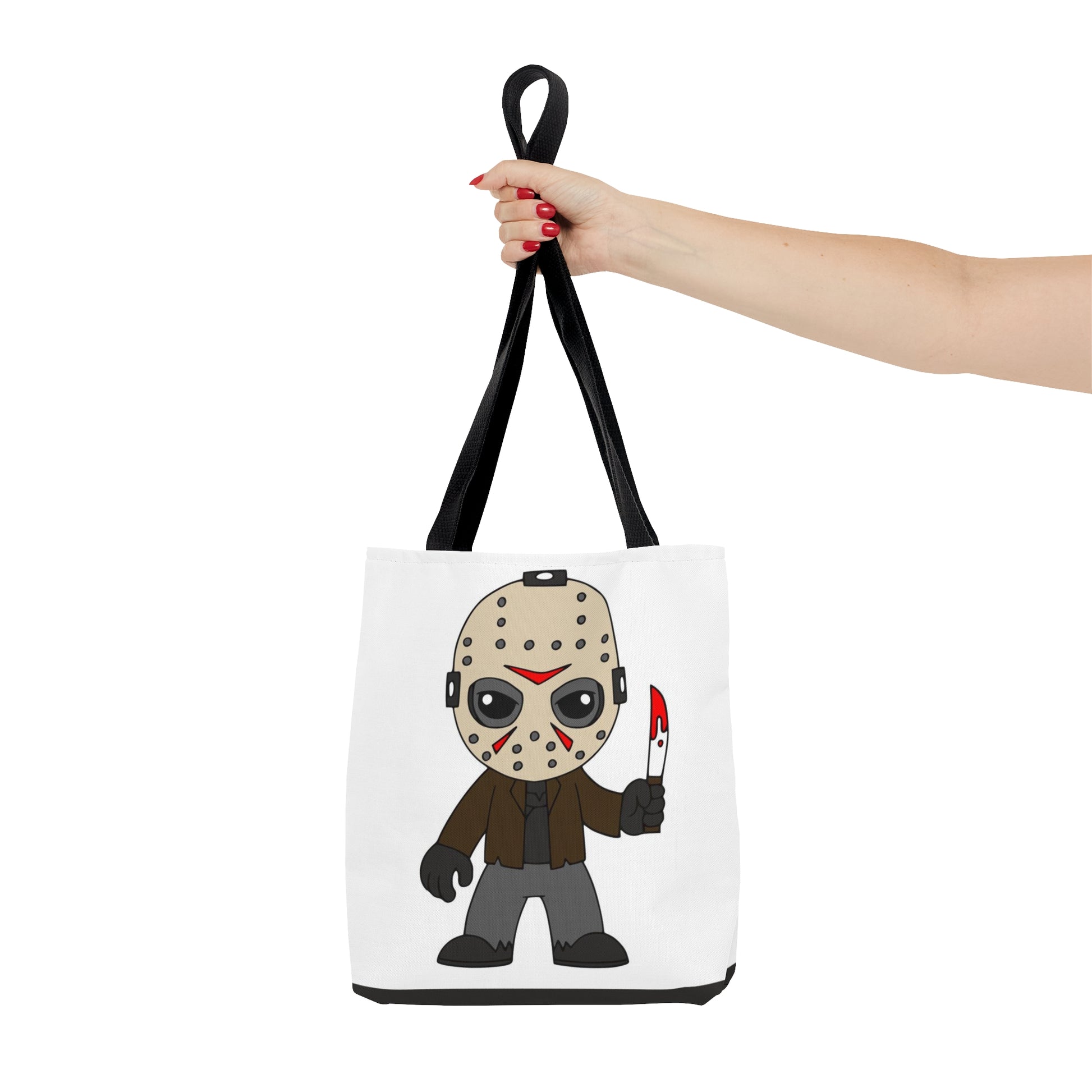 Friday the 13th Jason Tote Bag, Halloween Tick or Treat Bag White, Horror Movie Fan Gift, Camp Crystal Lake Bag    - HolidayShoppingFinds