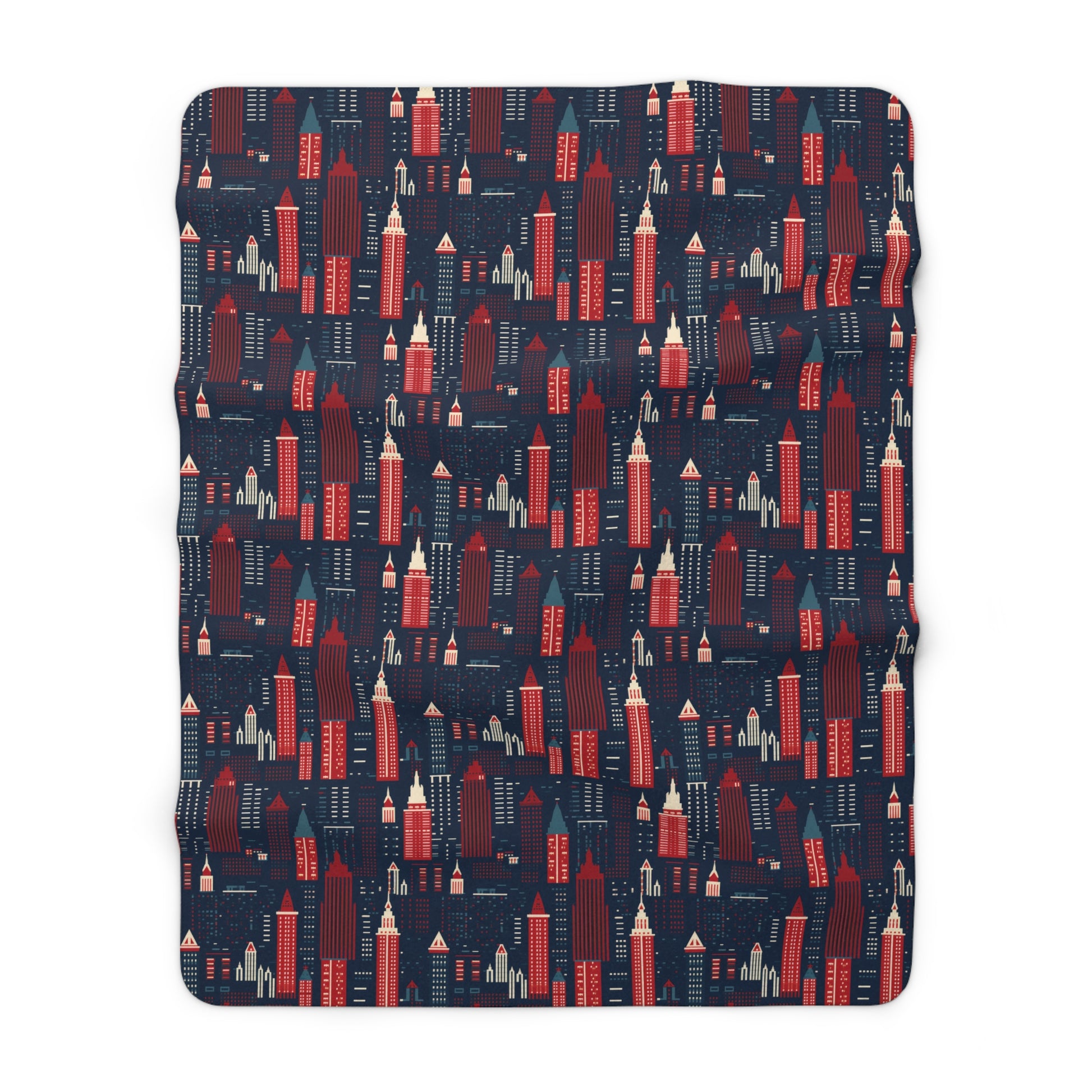 Skyscrapers Sherpa Blanket, Urban Metropolis City Skyline Throw Blanket, Gift for Architect    - HolidayShoppingFinds