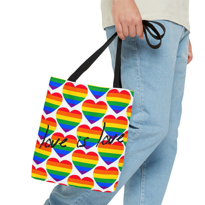 Love is Love Tote Bag, Pride LGBTQ+ Hand Tote Bag, Valentine's Day Gift    - HolidayShoppingFinds