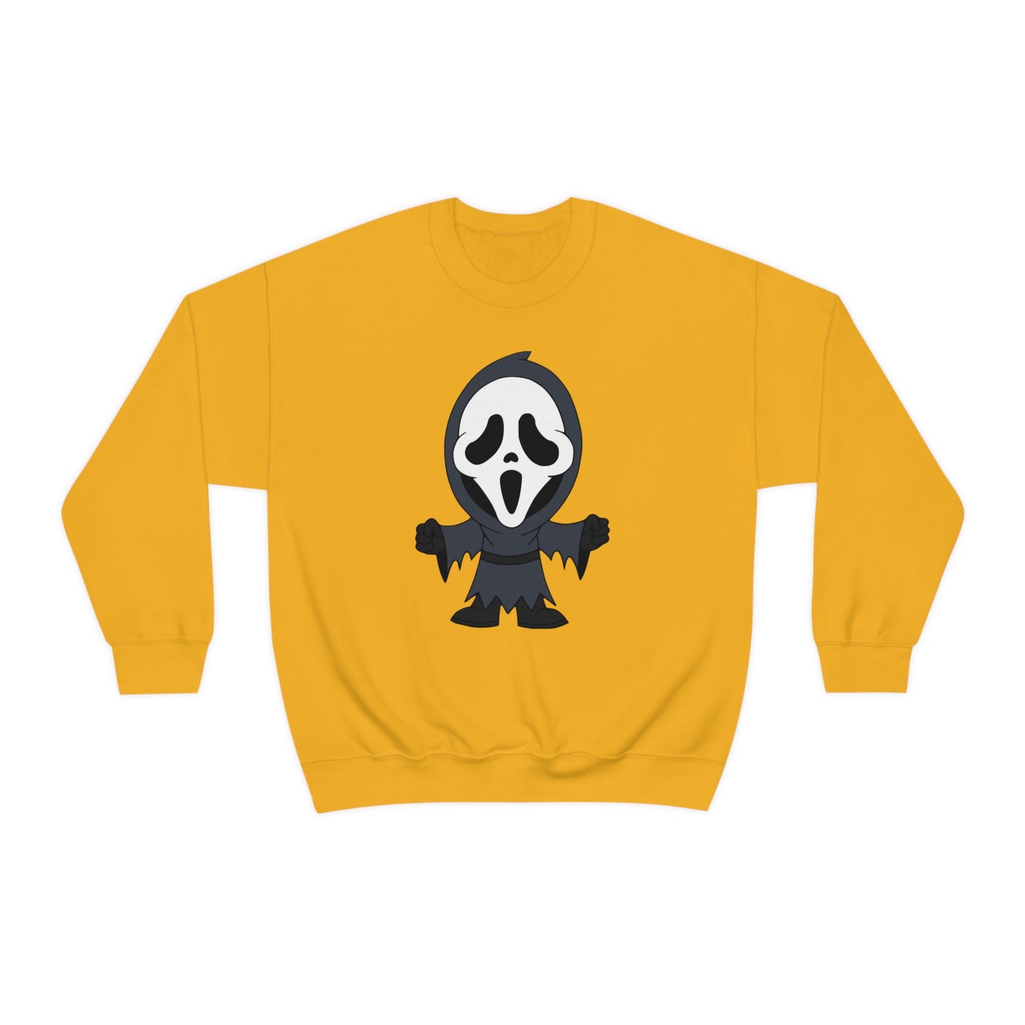 Ghostface Scream "Trick or Scream!" Halloween Unisex Sweatshirt Costume S-5XL S Gold  - HolidayShoppingFinds