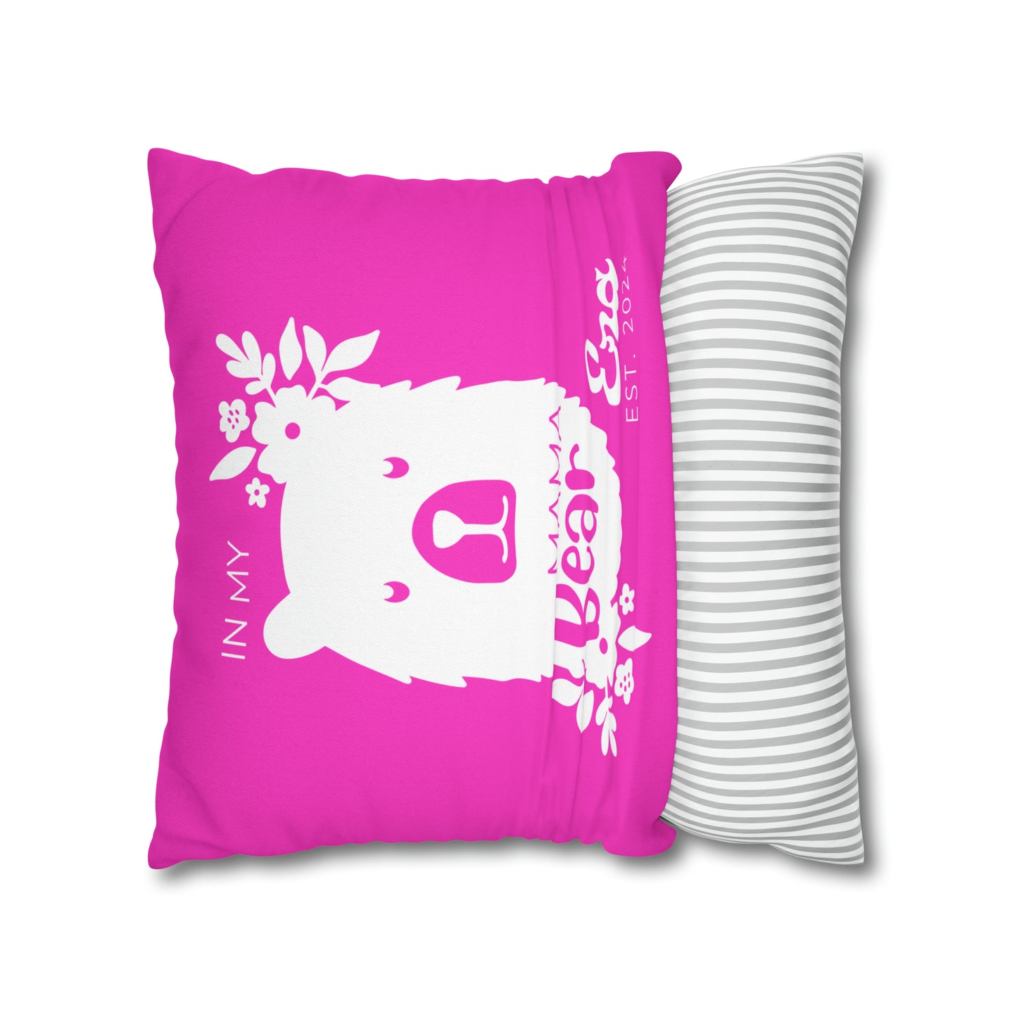 Personalized In My Mama Bear Era Pillowcase Pink, Gift For Mom    - HolidayShoppingFinds