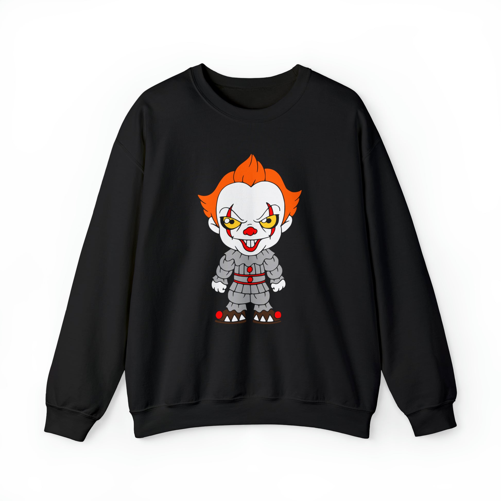 IT Pennywise Sweatshirt, Halloween Sweatshirt Pennywise Costume Outfit S Black  - HolidayShoppingFinds