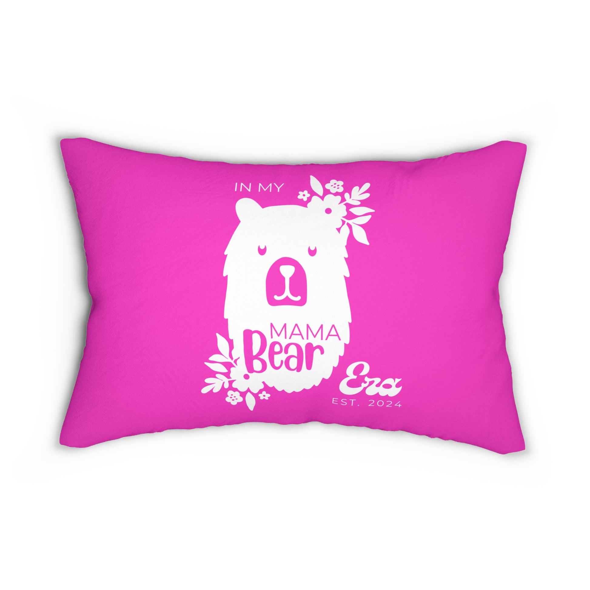 Personalized In My Mama Bear Era Lumbar Pillow Pink, Gift for Mom    - HolidayShoppingFinds