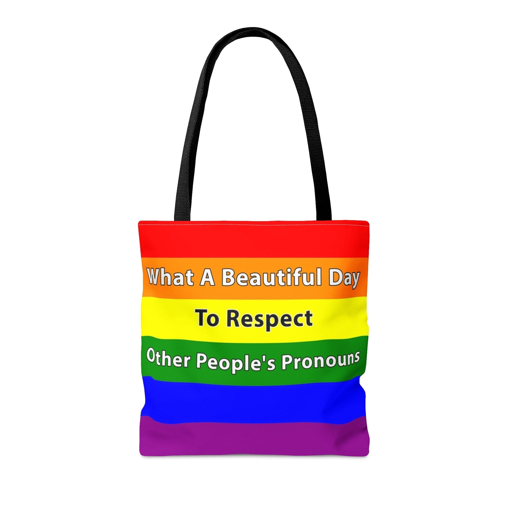 What A Beautiful Day to Respect Other People's Pronouns Tote Pride Equality LGBTQ+ Bag    - HolidayShoppingFinds