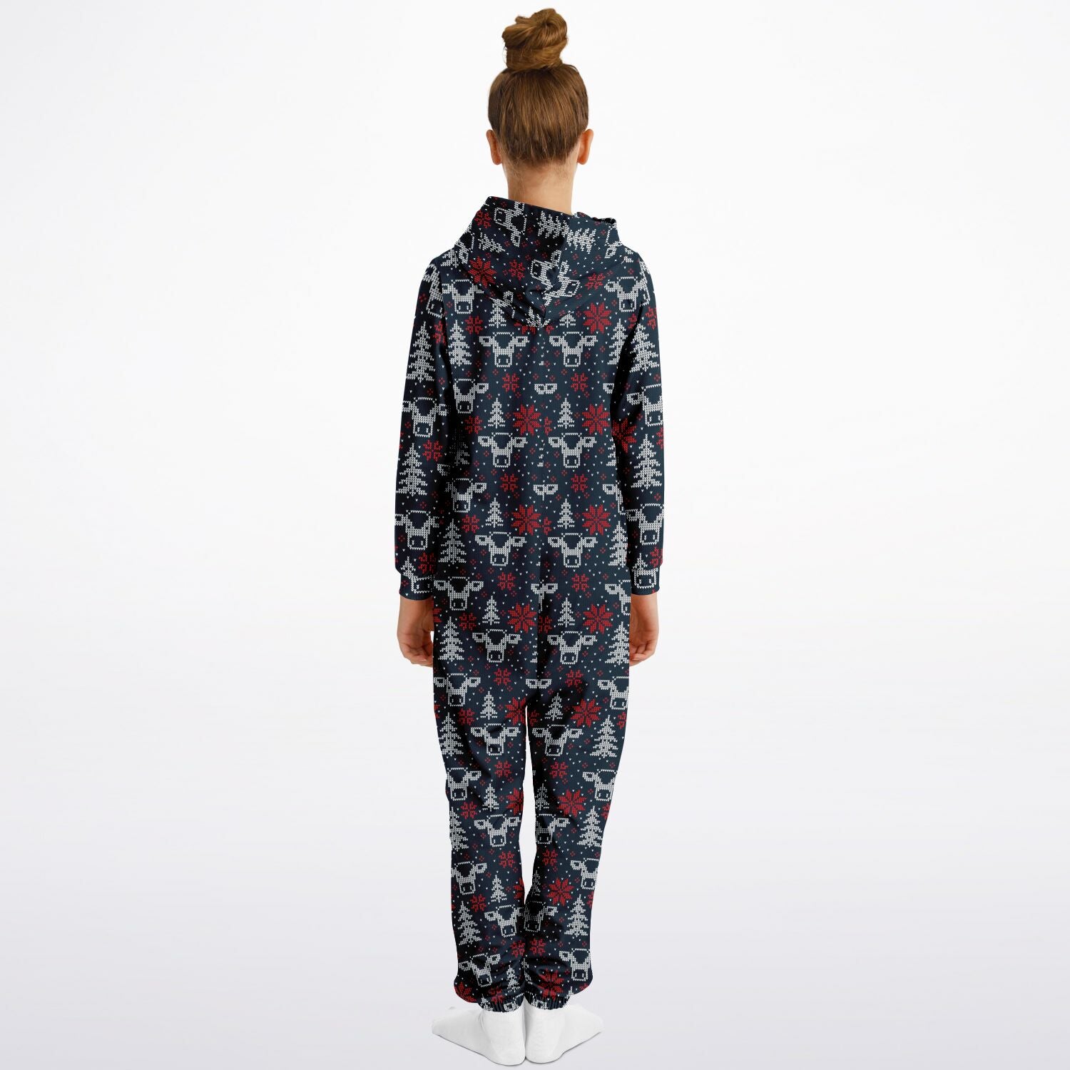 Blue Christmas Cows Teens Onesie: Boys & Girls Union Suit Athletic Jumpsuit    - HolidayShoppingFinds