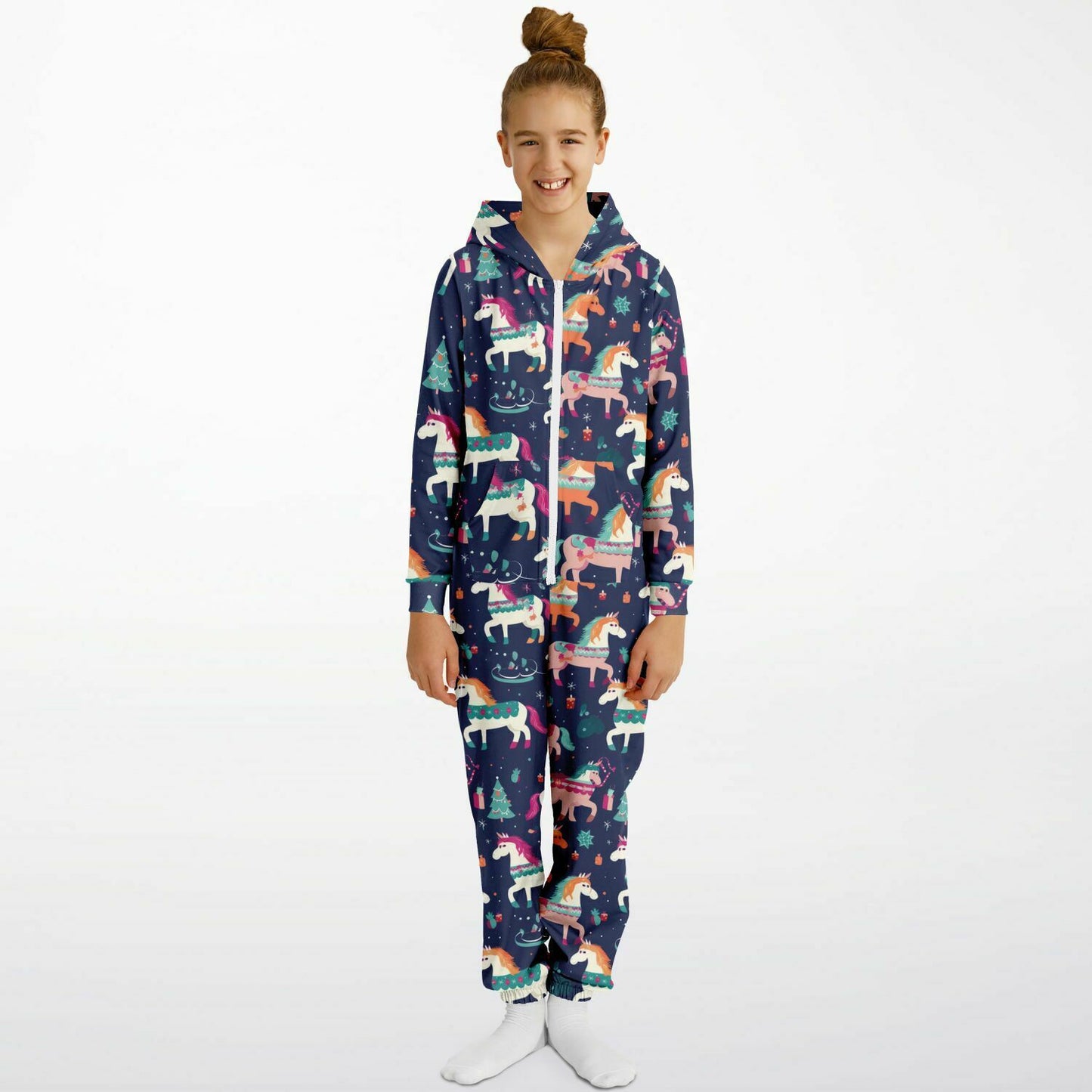 Magical Unicorn Teens Onesie, Kids Union Suit Blue Athletic Jumpsuit    - HolidayShoppingFinds