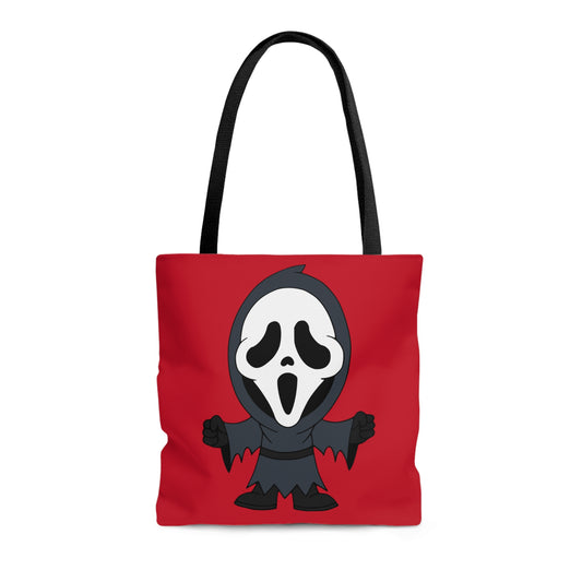 Ghostface Scream Tote Bag, Halloween Red Handbag, Horror Movie Fan Gift, Trick or Treat Bag Medium   - HolidayShoppingFinds