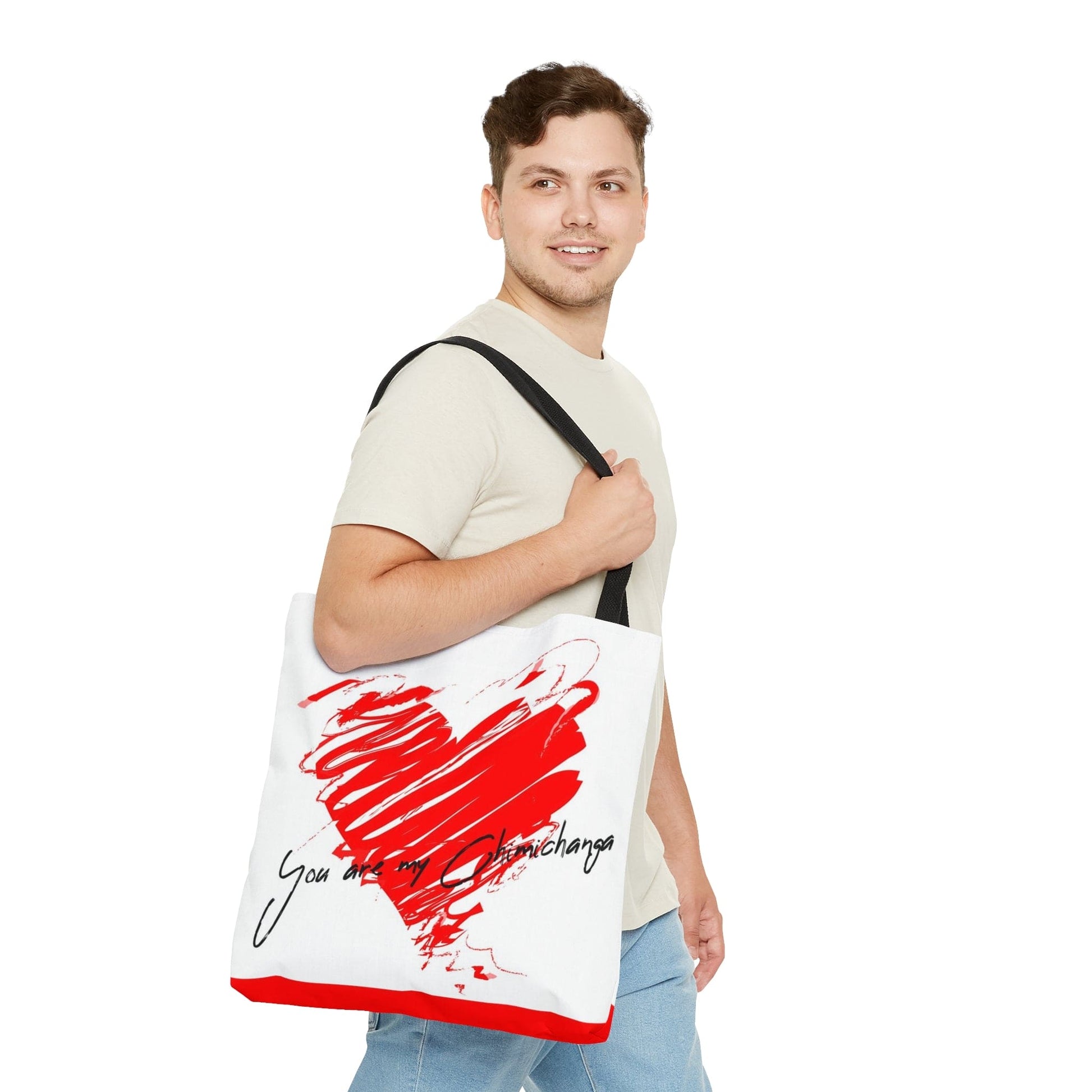 Red Heart Love Tote Bag You are my Chimichanga Eres mi Corazoncito White Tote Bag LatinX    - HolidayShoppingFinds