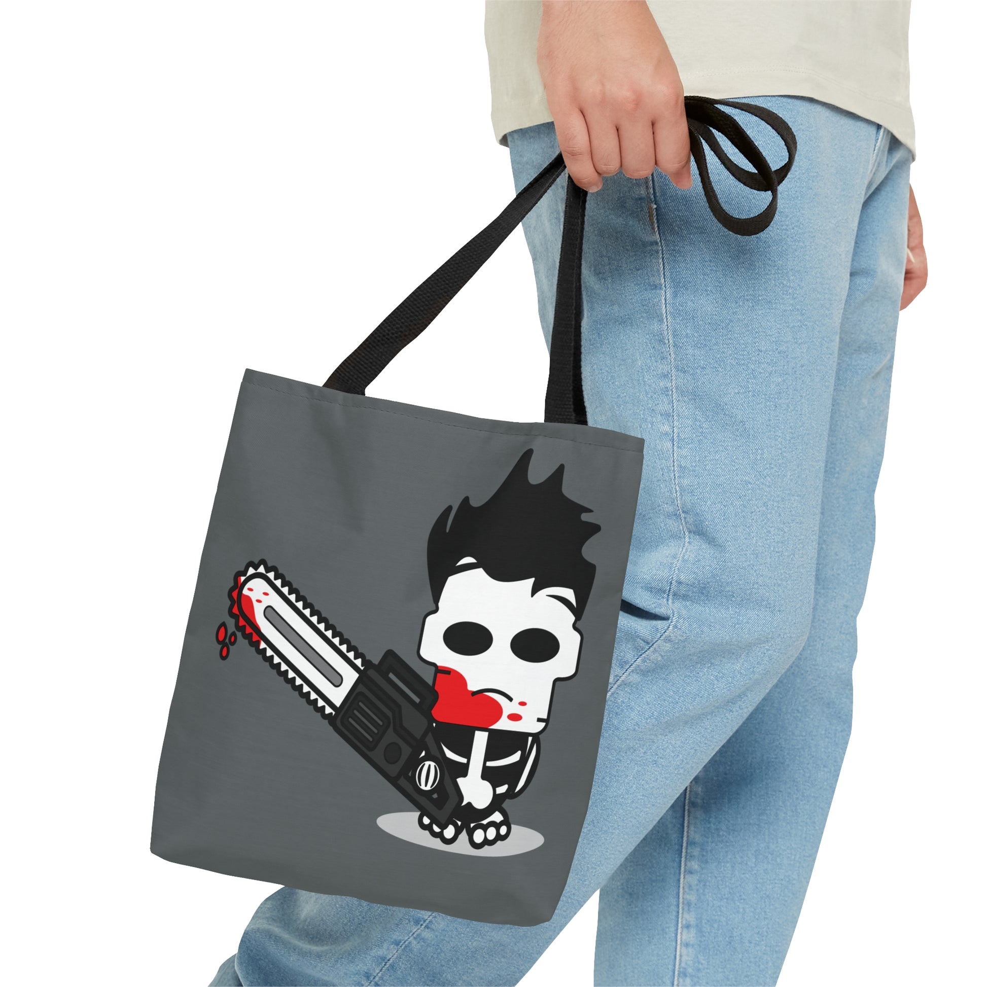 Leatherface Tote Bag, Texas Chainsaw Massacre Handbag, Halloween Trick or Treat Gray Bag    - HolidayShoppingFinds