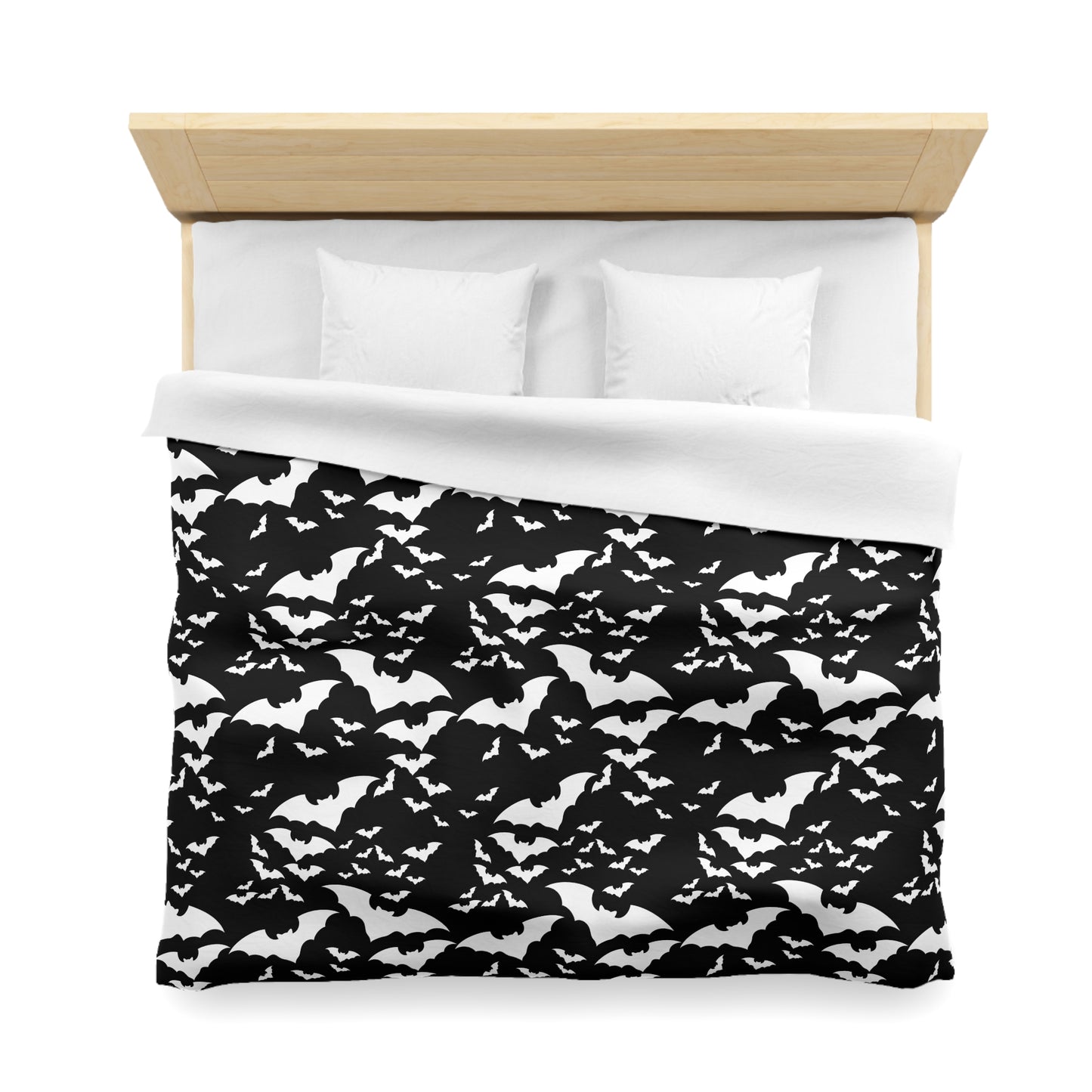 Spooky Bats Duvet Cover, Halloween Gothic Black Duvet, Twin/TwinXL/Queen/King Duvet King White  - HolidayShoppingFinds