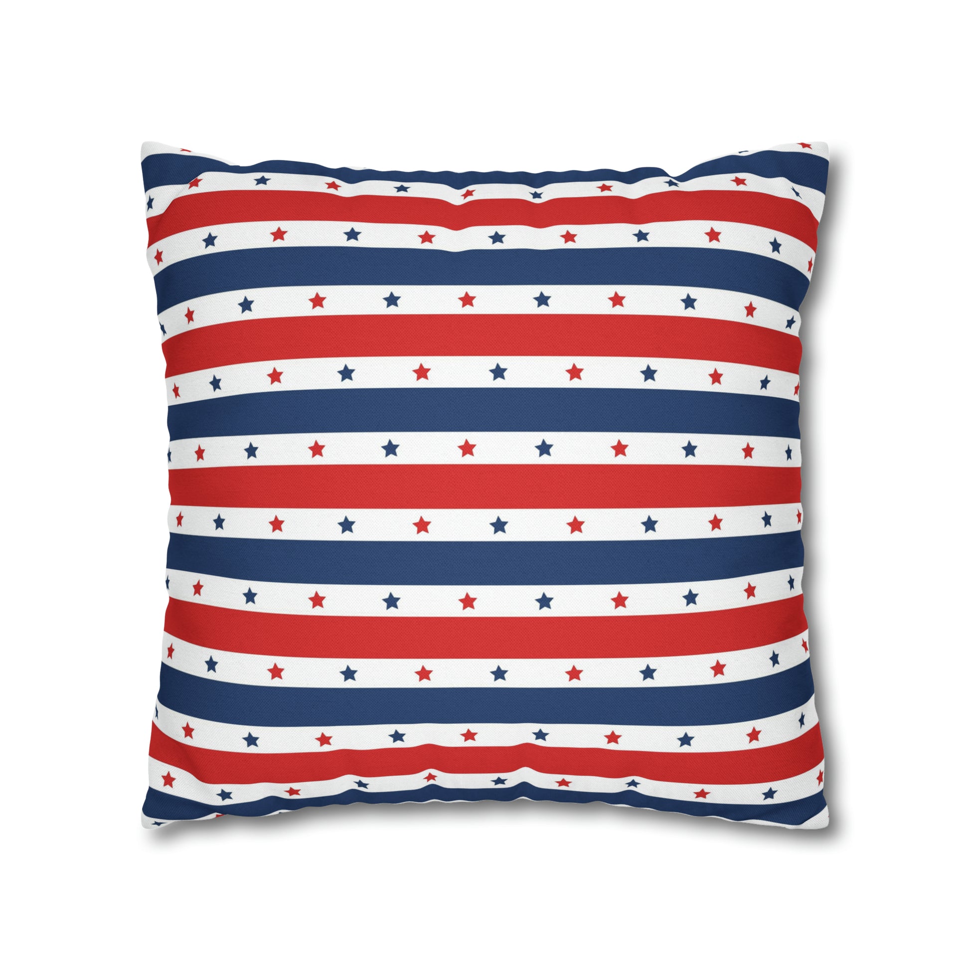 Patriotic Pillowcase, Stars &  Stripes American Flag Accent Pillow Cover, Veterans 4th of July Memorial Day Home Decor    - HolidayShoppingFinds