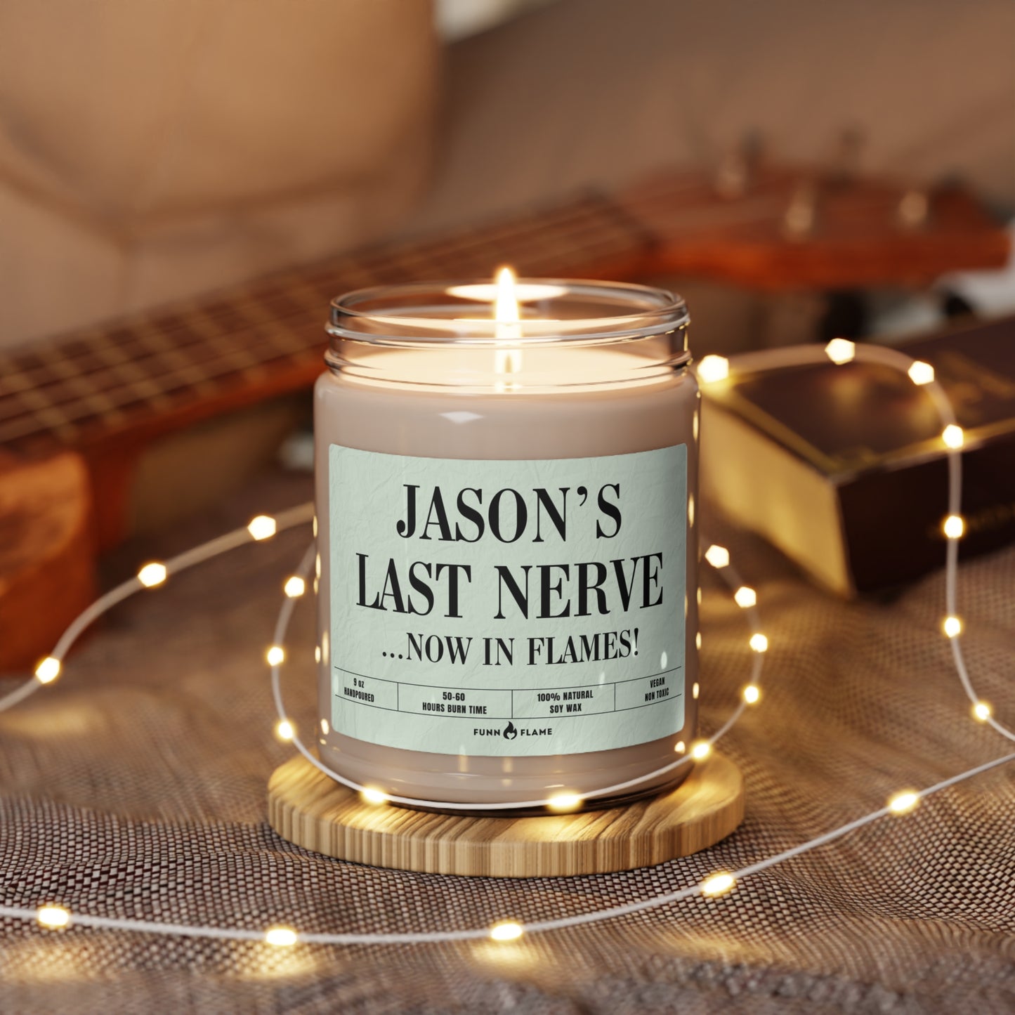 Funny Custom Candle, Last Nerve, Personalized Name Candle Gift (Green) Custom Name Candle, Funny Gift, 100% Vegan Soy Wax Scented Candle, Eco-Friendly    - HolidayShoppingFinds