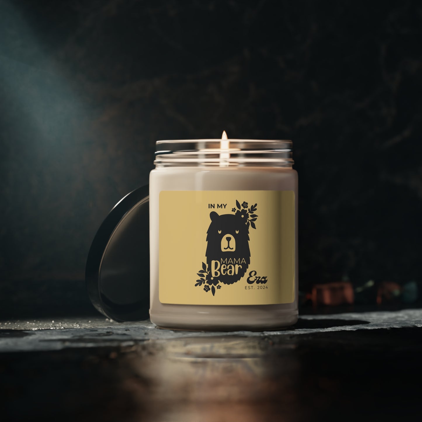 In My Mama Bear Era Candle, Personalized Gift for Mother Yellow 100% Vegan Soy Wax Scented Candle Eco-Friendly Long-Lasting Candle    - HolidayShoppingFinds