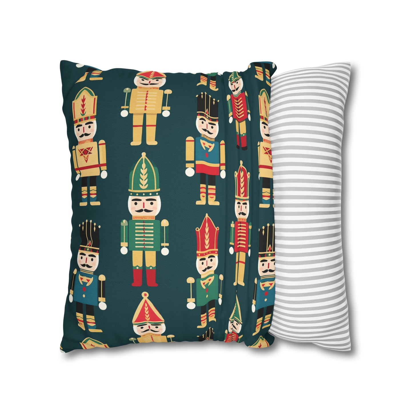 Christmas Nutcrackers Pillowcase, Holiday Accent Green Pillow Case, Nutcracker Pillow Cover, Holiday Gift    - HolidayShoppingFinds