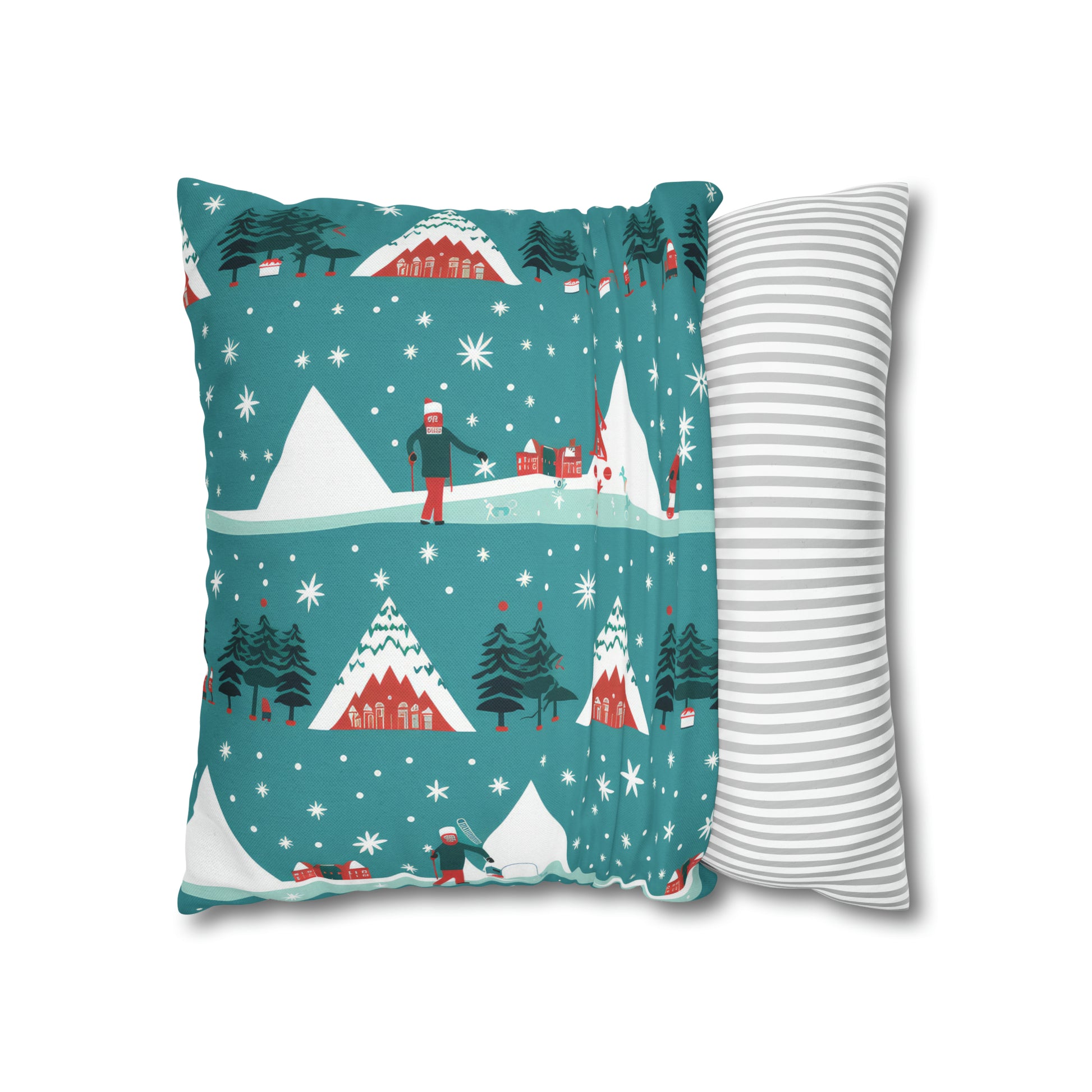 Winter Wonderland Pillowcase Holiday Cabin Snowy Mountain Pillow Décor, Holiday Gift    - HolidayShoppingFinds