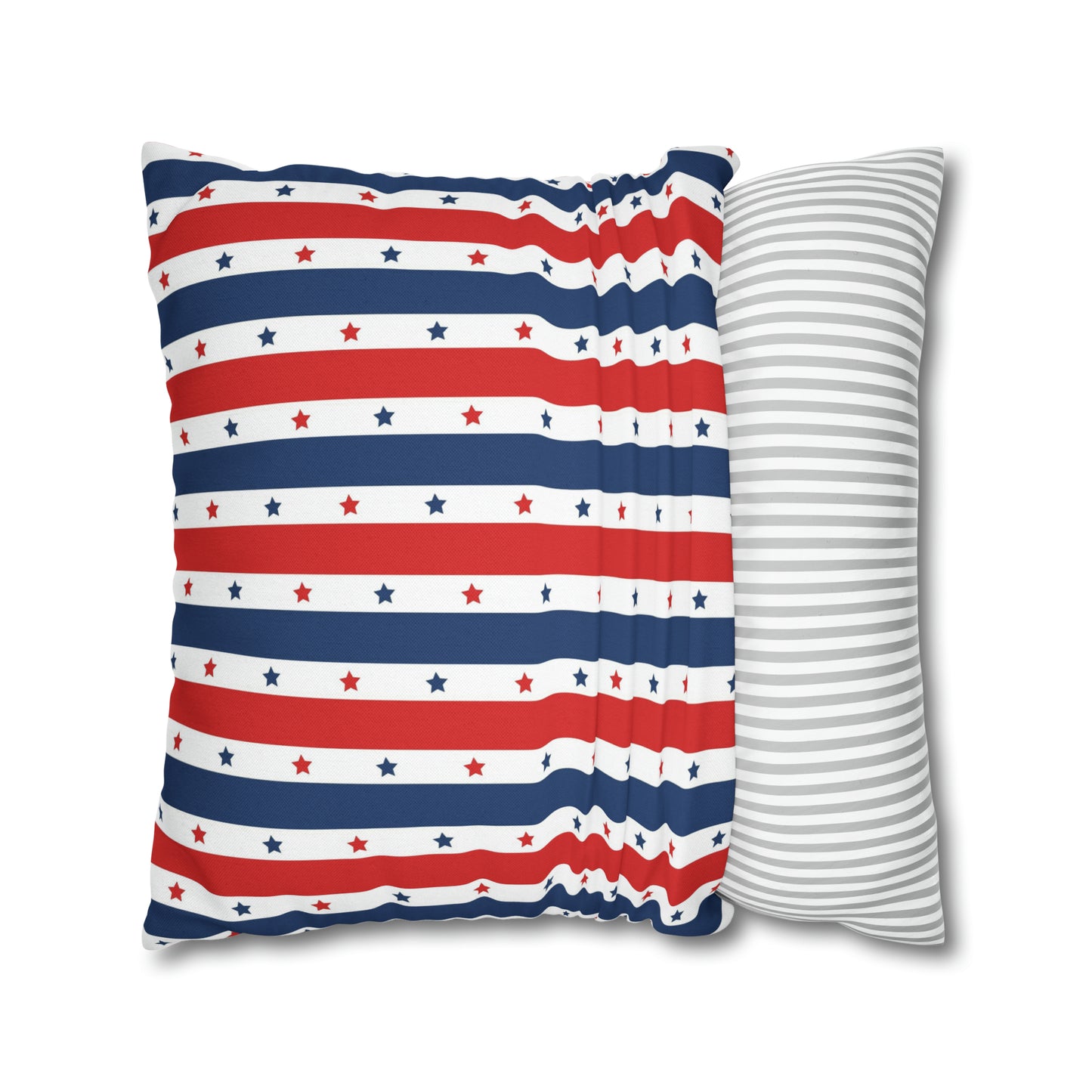 Patriotic Pillowcase, Stars &  Stripes American Flag Accent Pillow Cover, Veterans 4th of July Memorial Day Home Decor    - HolidayShoppingFinds