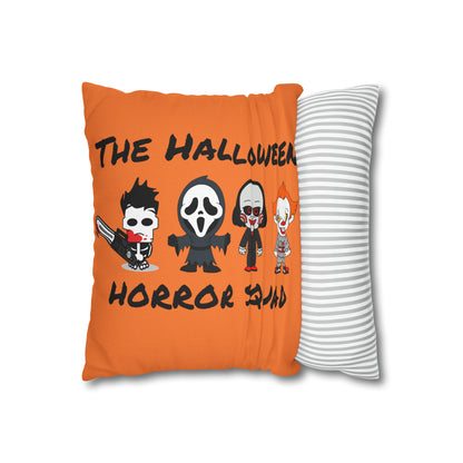 Halloween Horror Movie Characters Pillowcase, Halloween Killers Villains Orange Pillow, Horror Movie Fan Gift Pillow Cover    - HolidayShoppingFinds