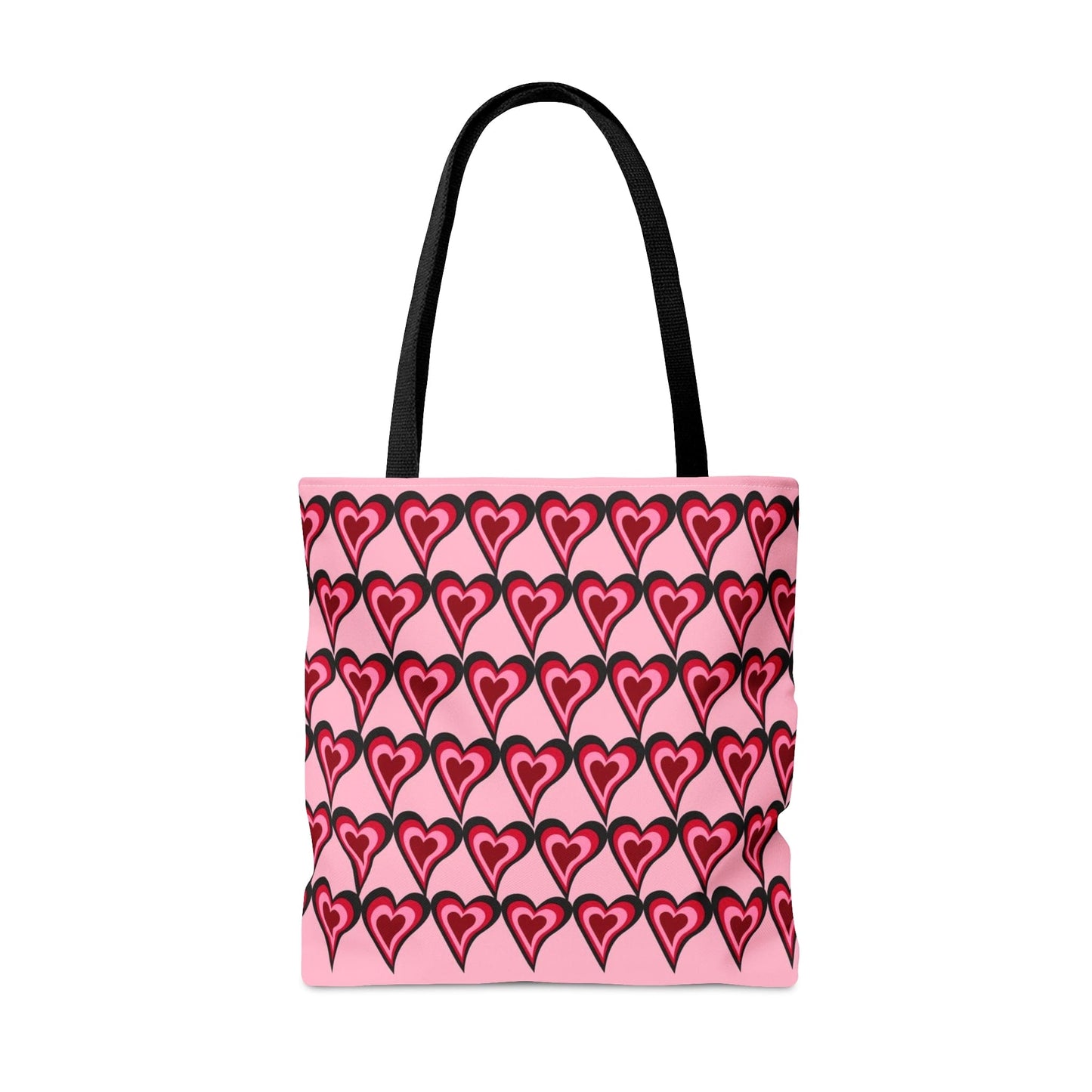 Big Red & Pink Hearts Pattern Pink Hand Tote Bag - Valentine's Gift    - HolidayShoppingFinds