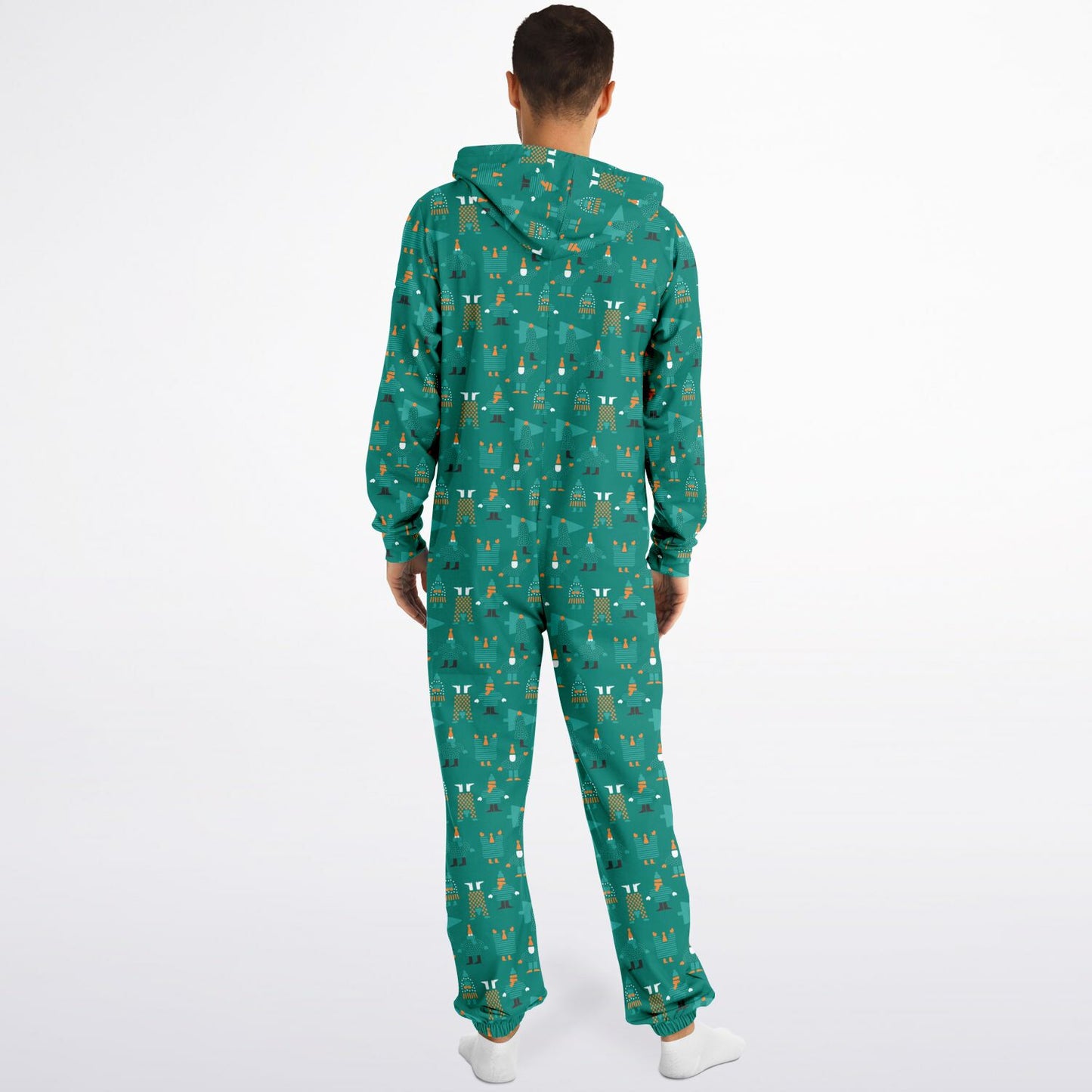 Green Holiday Jumpsuit Adult Onesie Gender-Neutral Athletic PJs    - HolidayShoppingFinds