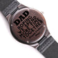 Dad Hoping We Spend More Time Together Fathers Day Engraved Wooden Watch Gift    - HolidayShoppingFinds