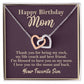 Happy Birthday Mom From Son Interlocking Heart Rose Gold Necklace Gift    - HolidayShoppingFinds