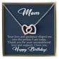 Mom Birthday Gift Interlocking Heart Rose Gold Necklace, Gift for Mom    - HolidayShoppingFinds