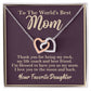 World's Best Mom From Daughter Interlocking Heart Rose Gold Necklace    - HolidayShoppingFinds