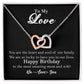 To My Love Interlocking Heart Rose Gold Necklace Wife Birthday Gift    - HolidayShoppingFinds