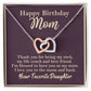 Happy Birthday Mom From Daughter Interlocking Heart Rose Gold Necklace    - HolidayShoppingFinds