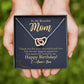 To My Beautiful Mom Birthday Gift Interlocking Heart Rose Gold Necklace    - HolidayShoppingFinds