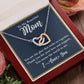 To My Beautiful Mom Interlocking Heart Rose Gold Necklace Gift for Mom    - HolidayShoppingFinds