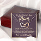 World's Best Mom From Daughter Interlocking Heart Rose Gold Necklace    - HolidayShoppingFinds
