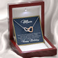 Mom Birthday Gift Interlocking Heart Rose Gold Necklace, Gift for Mom    - HolidayShoppingFinds