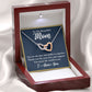 To My Beautiful Mom Interlocking Heart Rose Gold Necklace Gift for Mom    - HolidayShoppingFinds