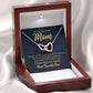 To My Beautiful Mom Interlocking Heart Necklace Gift From Favorite Son    - HolidayShoppingFinds