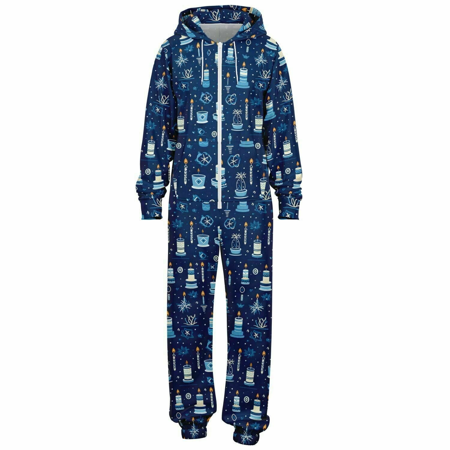 Hanukkah Jumpsuit Adult Onesie One-Piece Athletic Onesie Blue Union Suit    - HolidayShoppingFinds