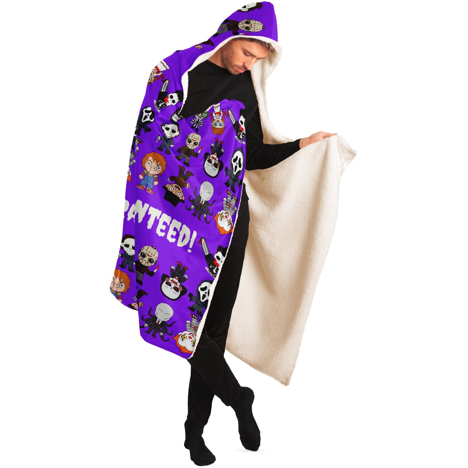 Halloween Killers Hooded Blanket "Sweet Dreams Not Guaranteed!"- Purple    - HolidayShoppingFinds